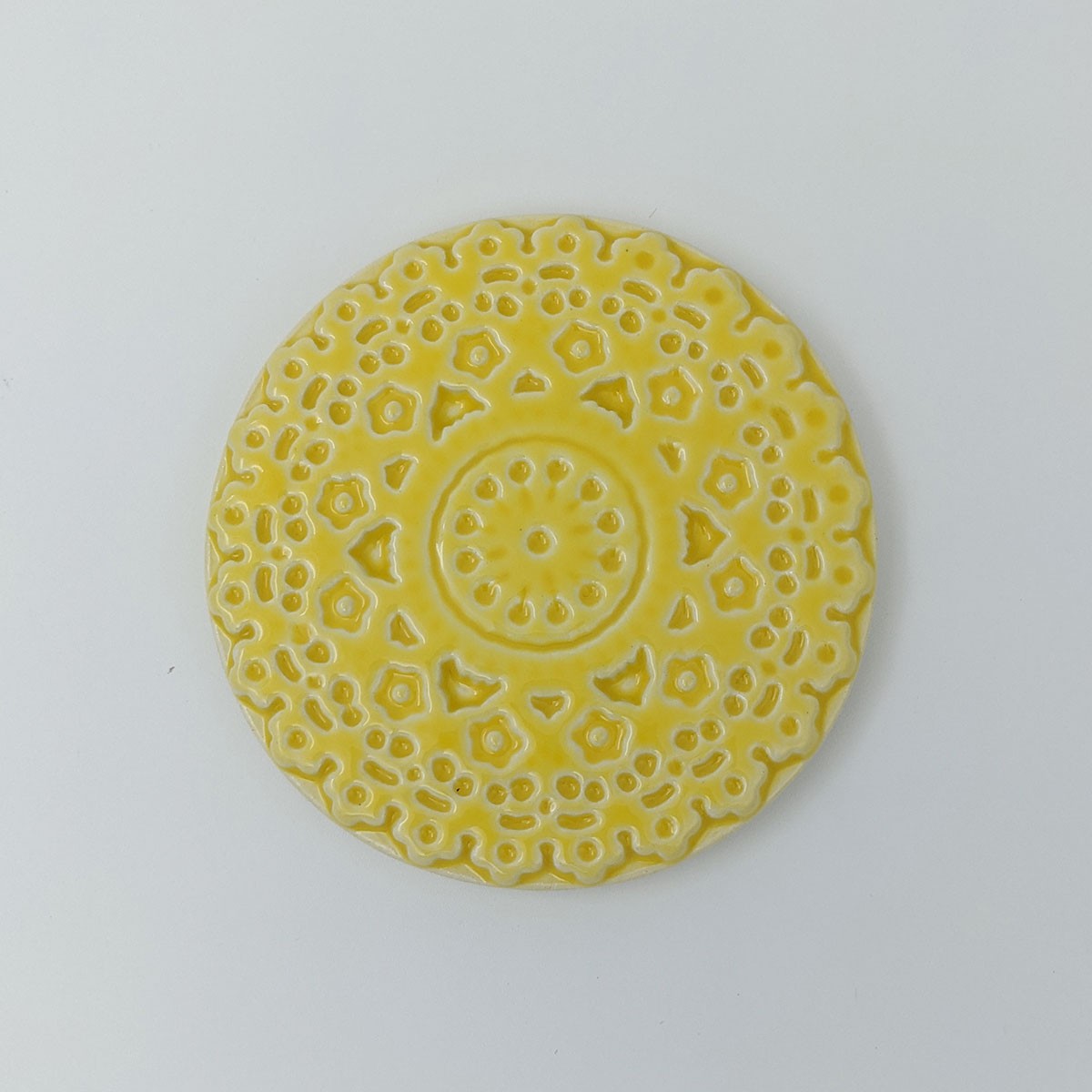 Coaster / Kakkel "Azulejo", Gul - Duro