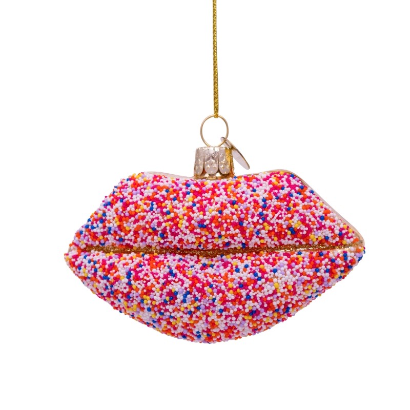 Læber m/disco dip, Glas ornament - Vondels