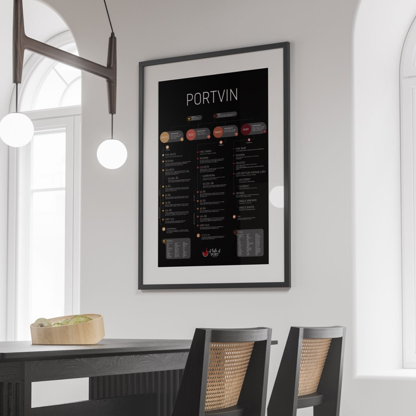 Portvinsplakaten, Sort - 50 x 70 cm