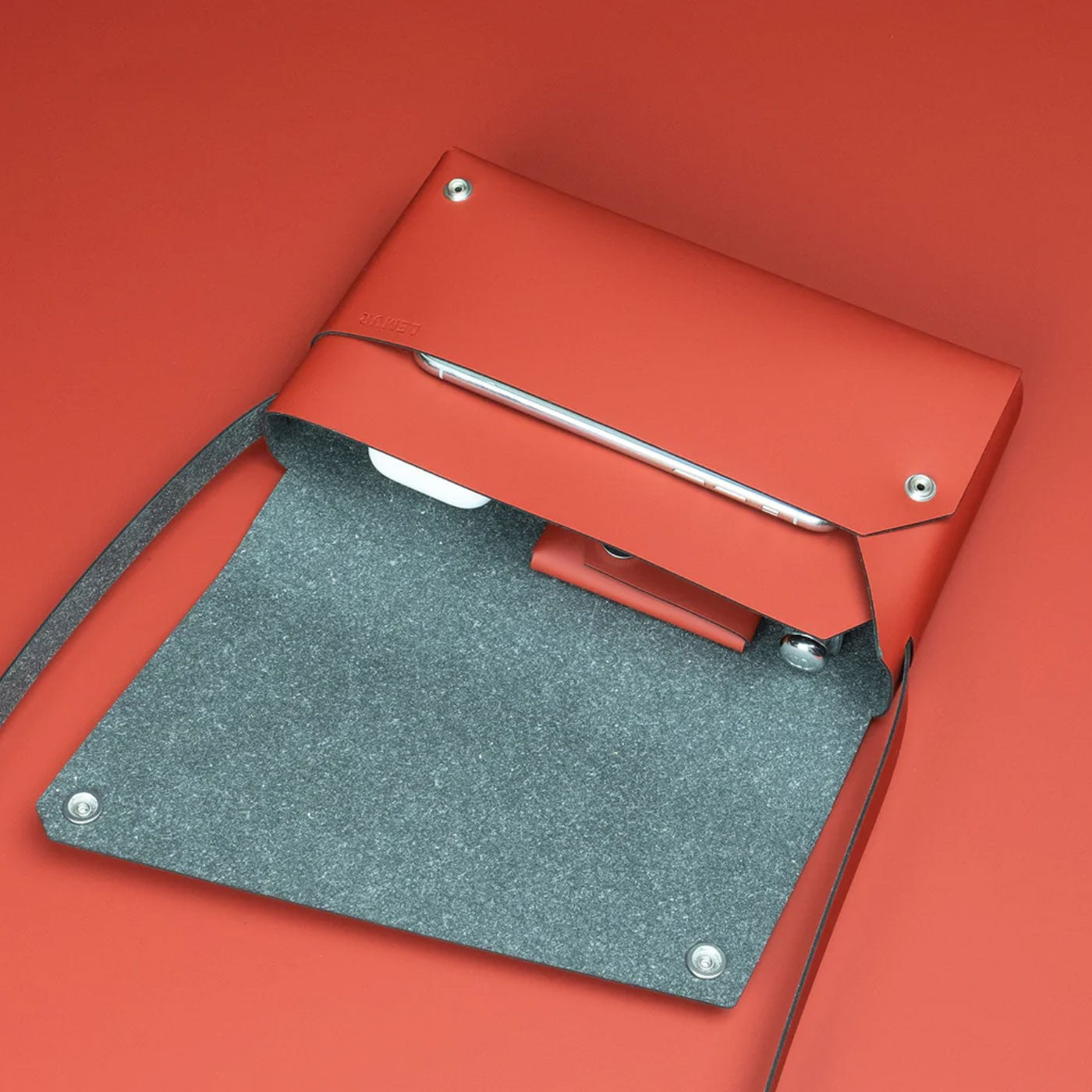 Læder Taske, Rød - Lemur Design