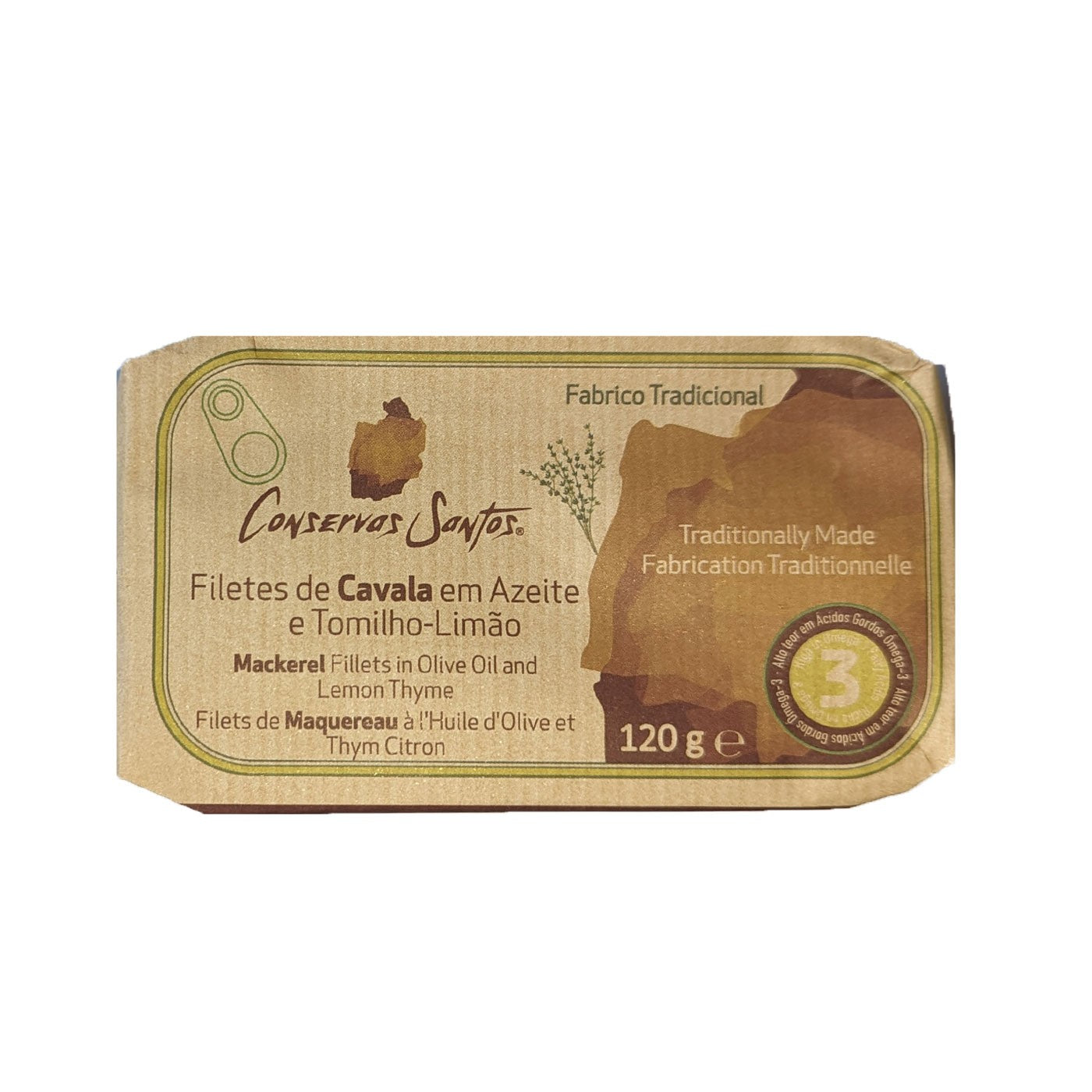 Makrelfilet, i olivenolie med Citrontimian  - Campos Santos