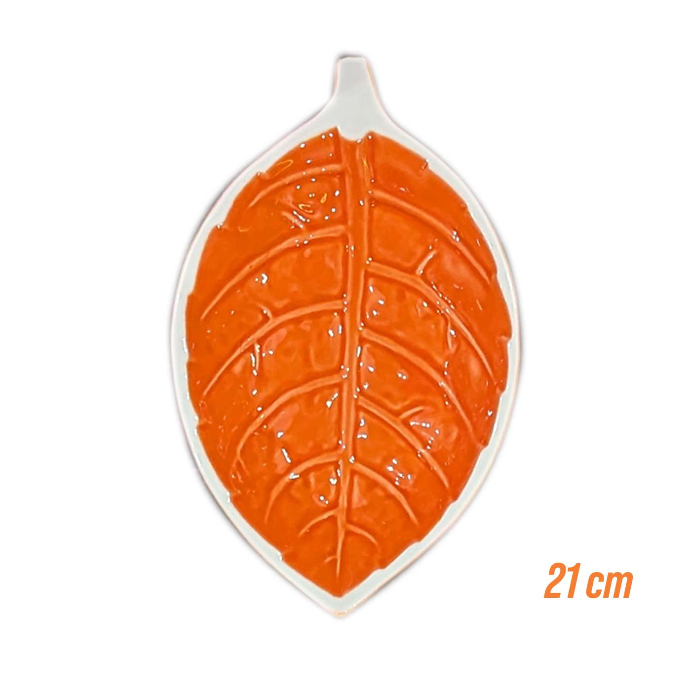 Blad - Skål, Orange - 21 cm