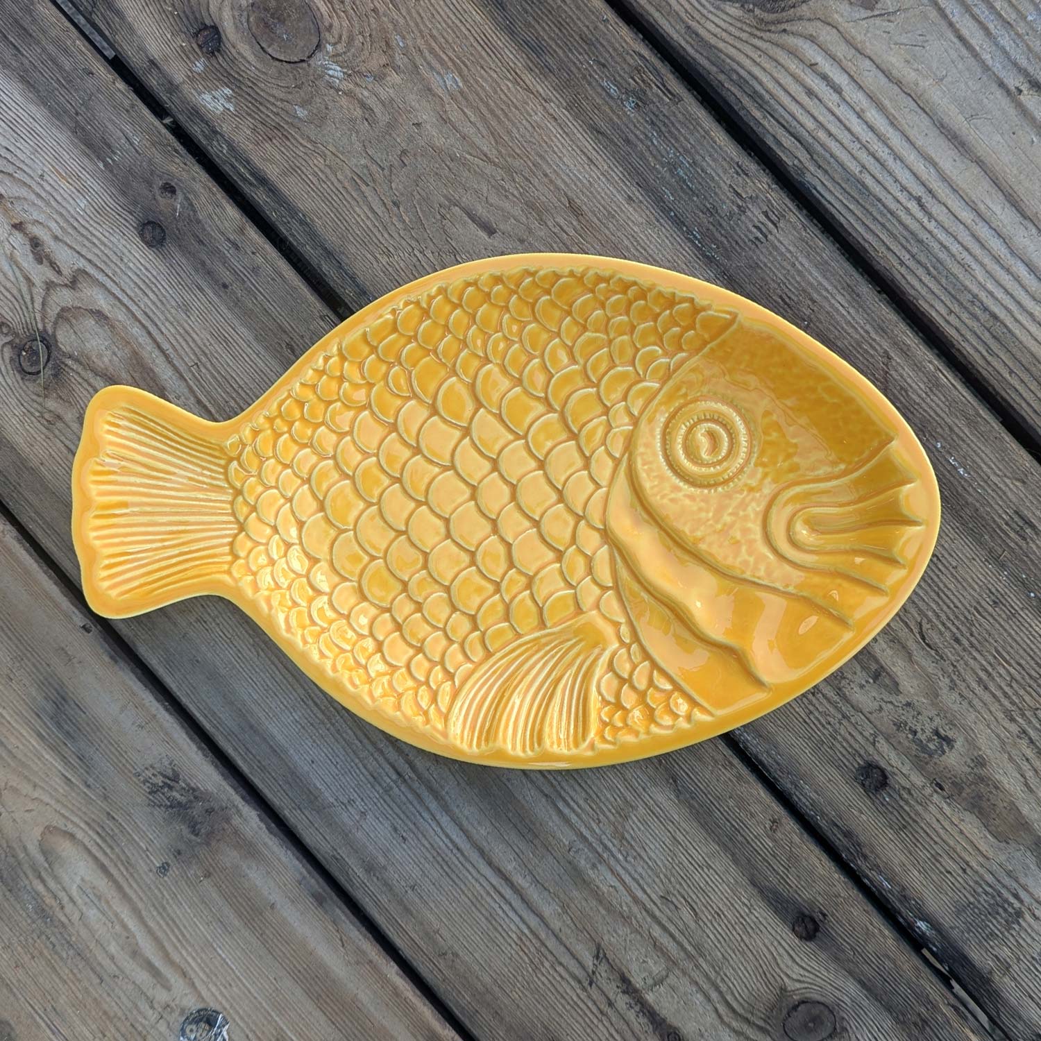 Fiske Fad, Gul - 36 cm