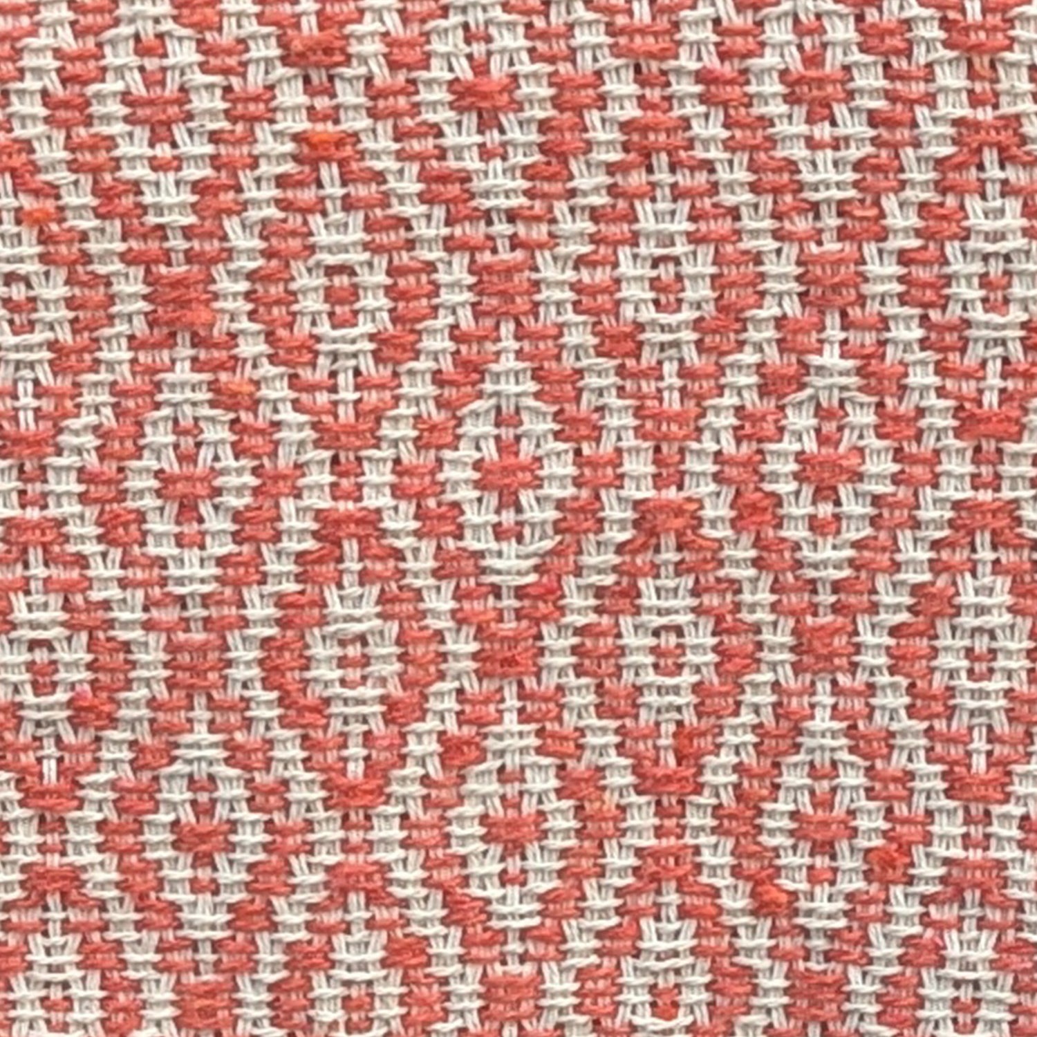 Sengetæppe, vævet bomuld 240 x 260 cm., diamantmønster - Orange