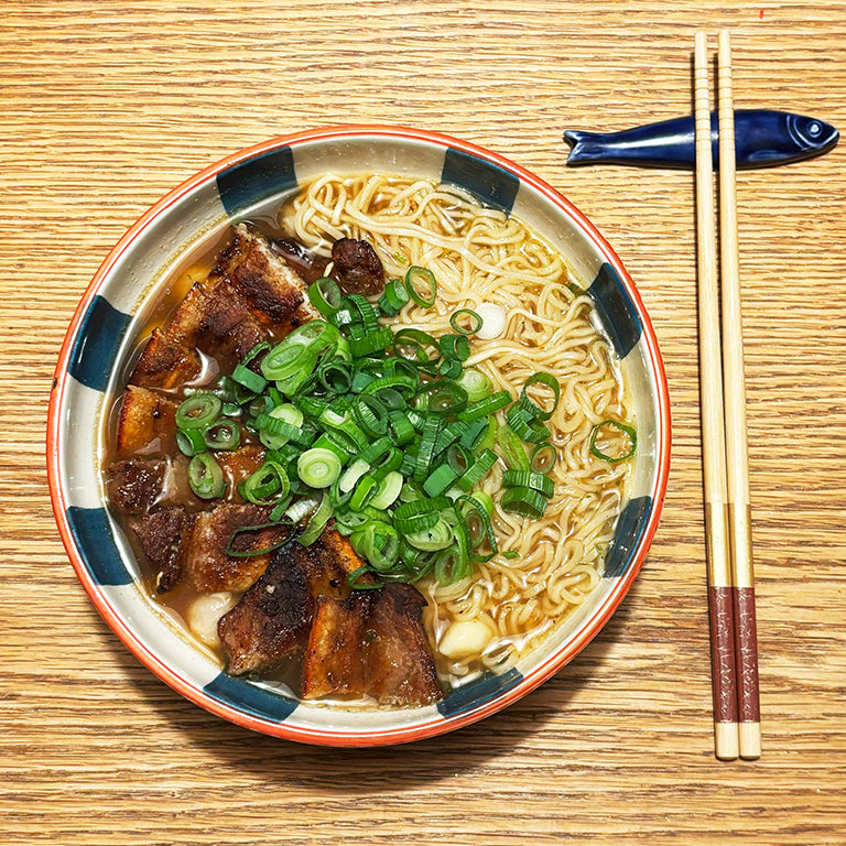 Spisepindeholder - Keramik, Blå Fisk