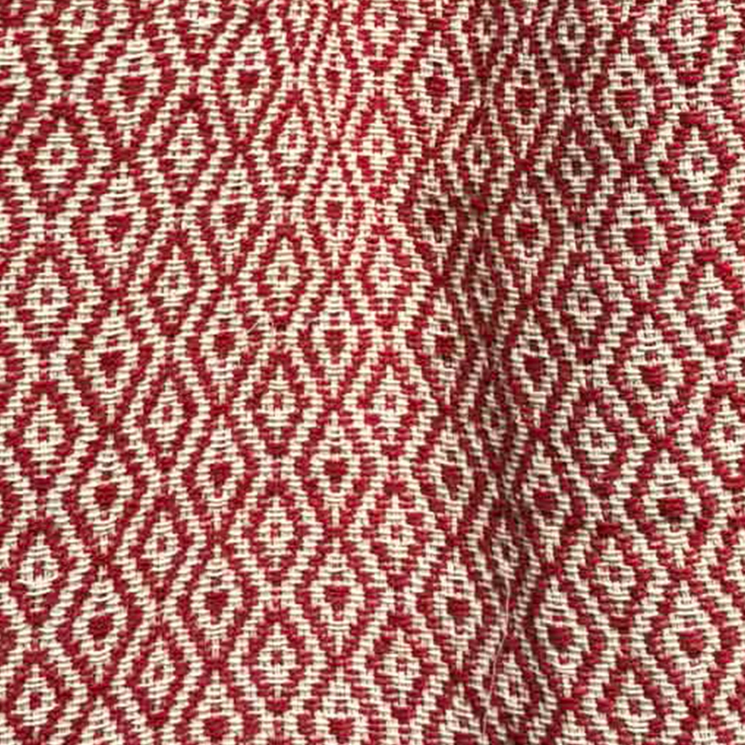 Tote Bag i Kraftig Bomuld - Rød Harlekin Mønster