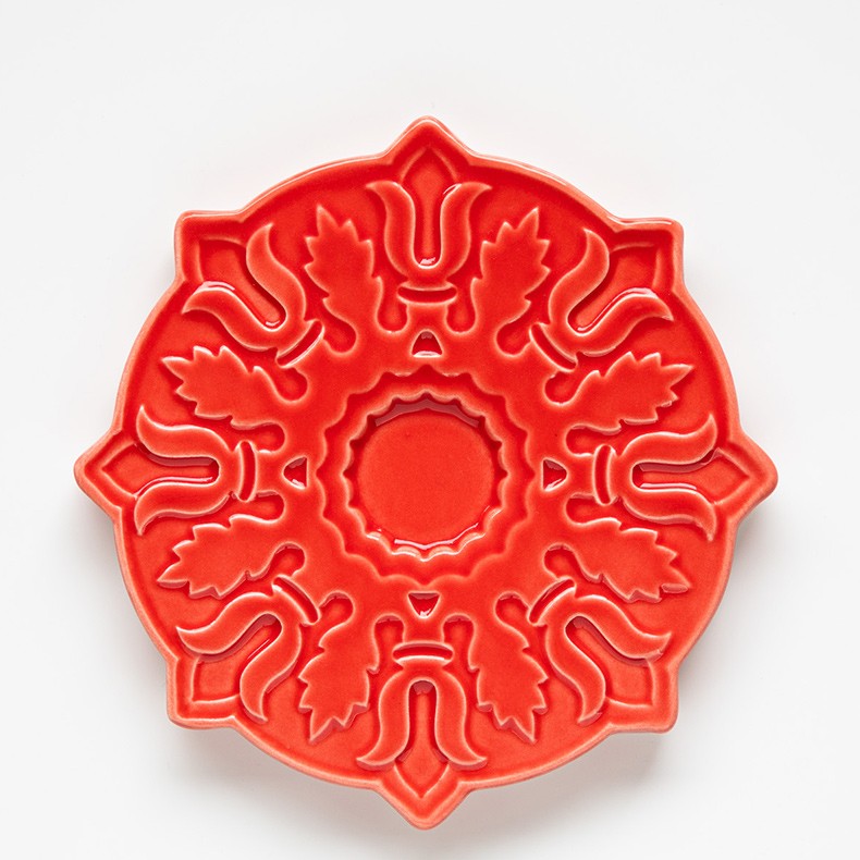 Coaster / Kakkel "Azulejo", Rød
