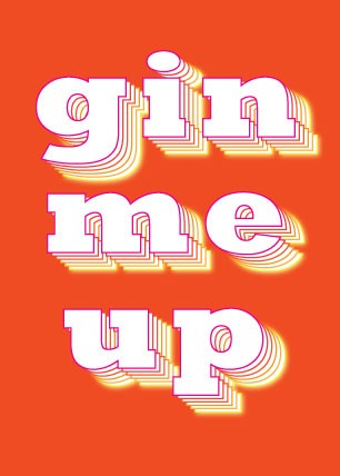 Postkort - "Gin me up"