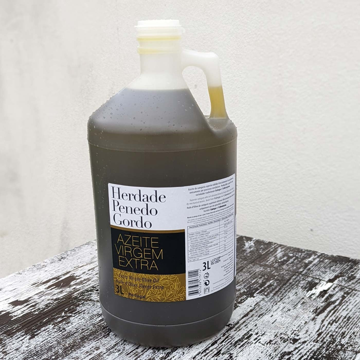 3 liter, Koldpresset ekstra jomfru olivenolie, Økologisk - Herdade Penedo Gordo