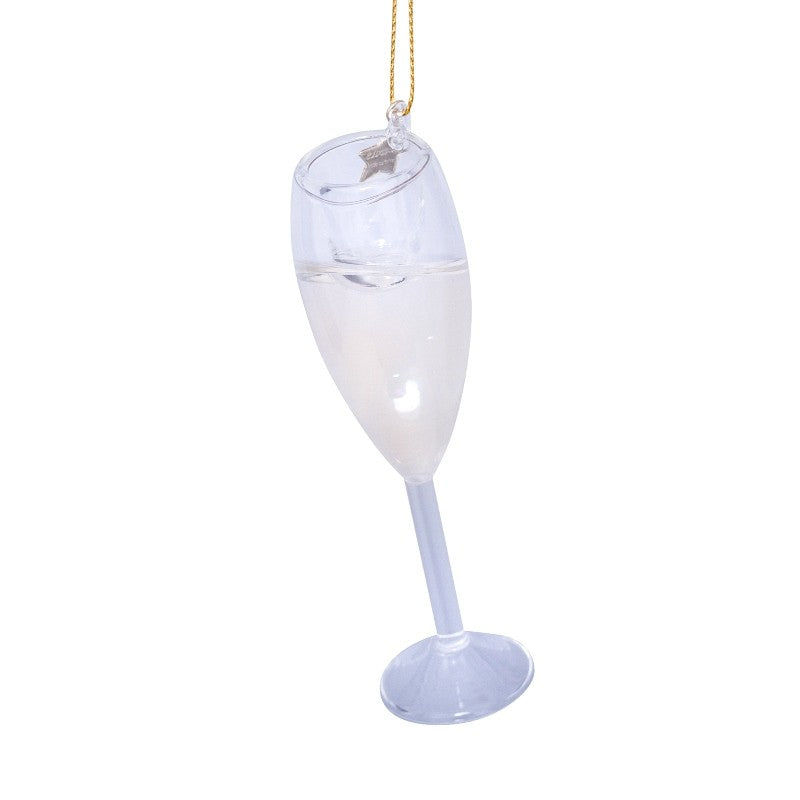 Champagneglas, Glas ornament - Vondels