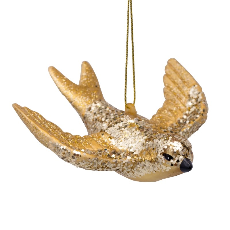 Guld Svale, Glas ornament - Vondels