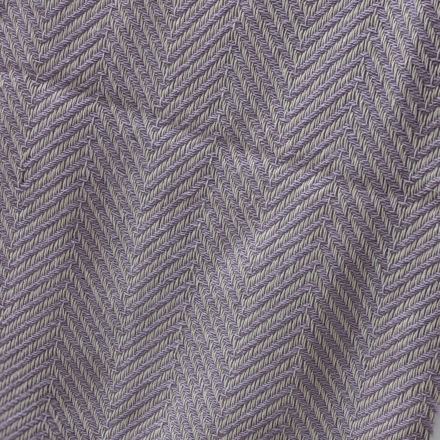 Tote Bag i Kraftig Bomuld - Lavendel Sildebensmønster