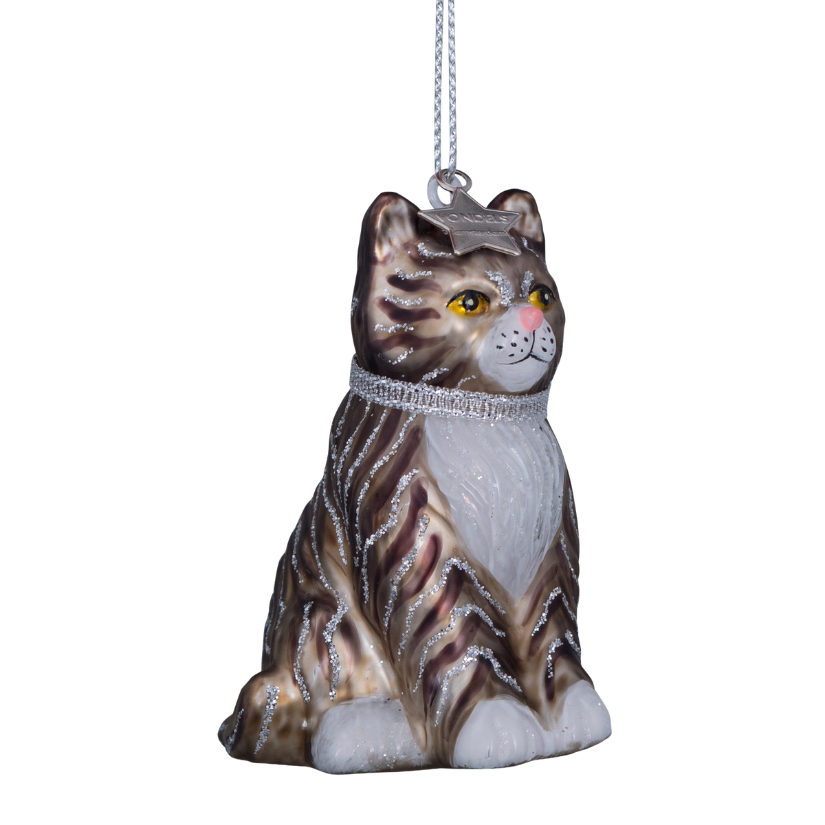 Glimmer kat, Glas ornament - Vondels