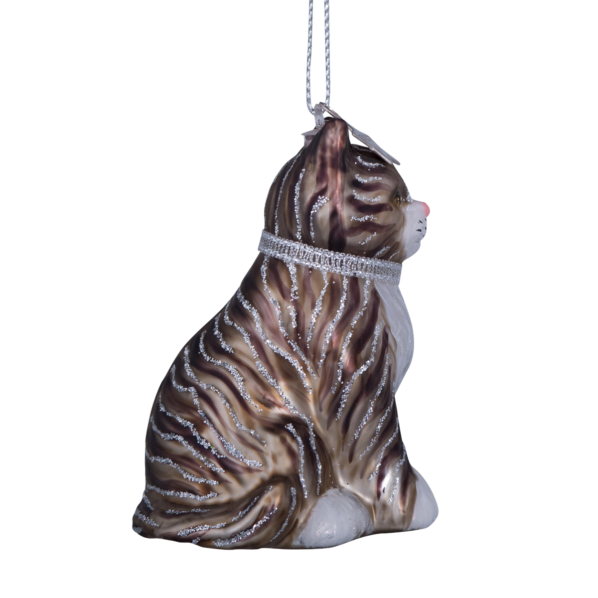 Glimmer kat, Glas ornament - Vondels